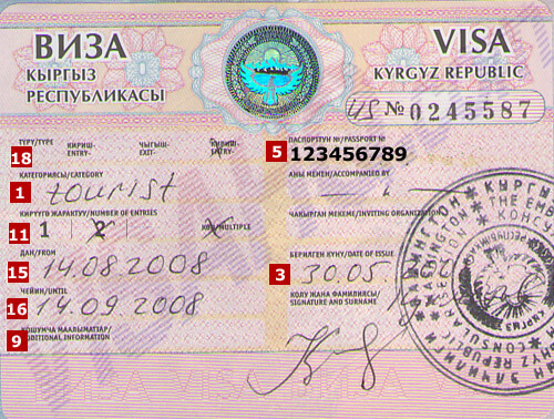 Виза киргиза