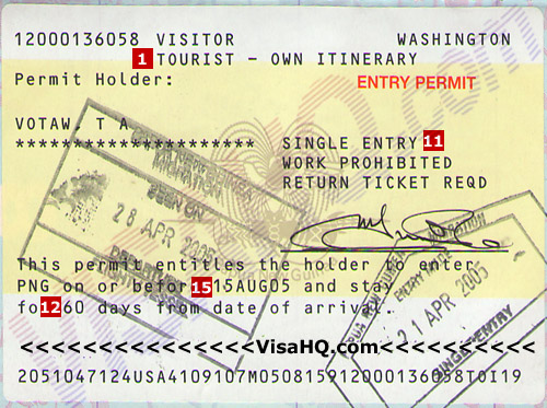 Виза в Папуа - Новую Гвинею